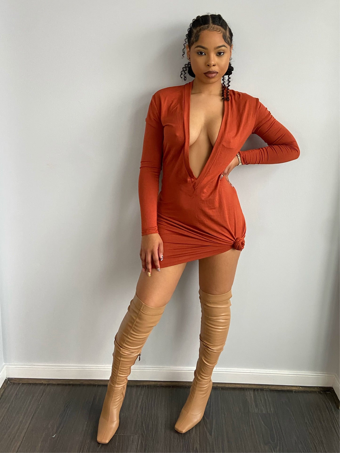 Ophelia Dress - Rust