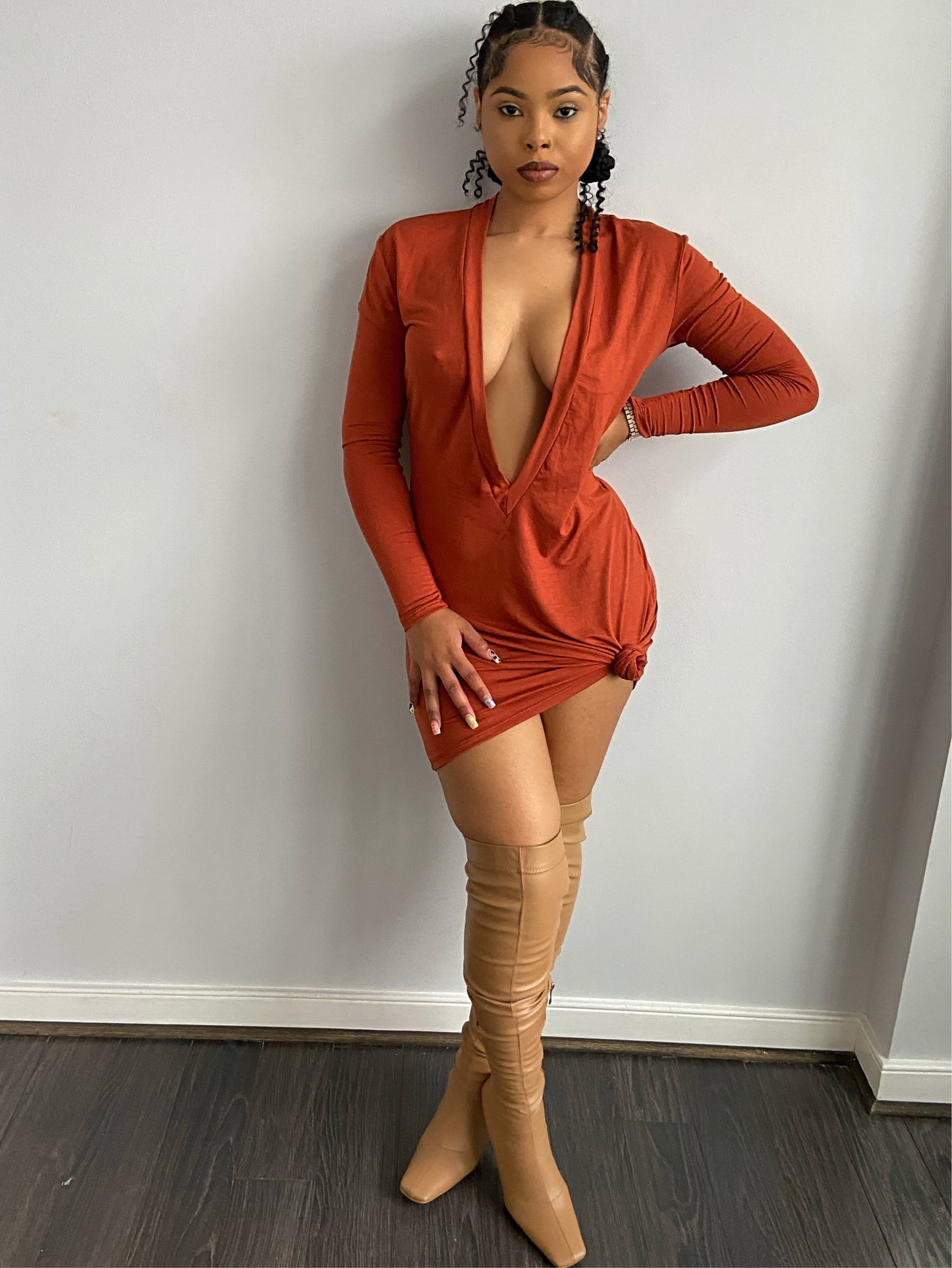 Ophelia Dress - Rust