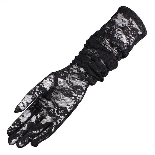 Lace Gloves - Black