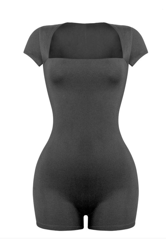 What’s The Scoop Romper - Black
