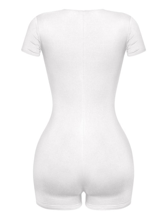What’s The Scoop Romper - White
