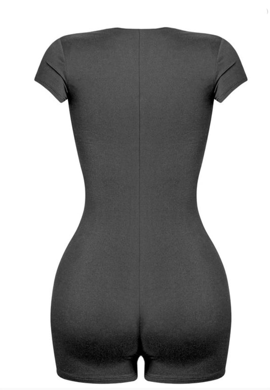 What’s The Scoop Romper - Black