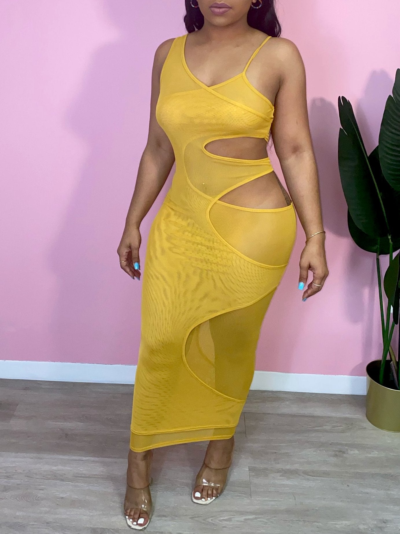 Timia Dress - Yellow