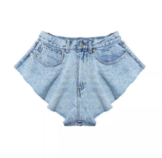 Sage Denim Shorts