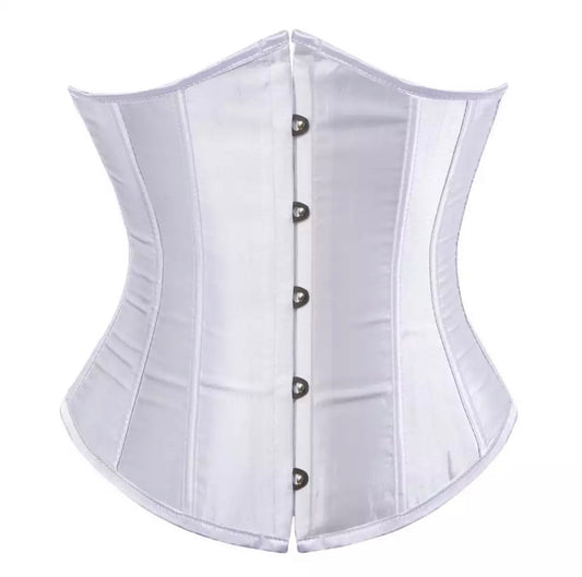 Satin Corset - White
