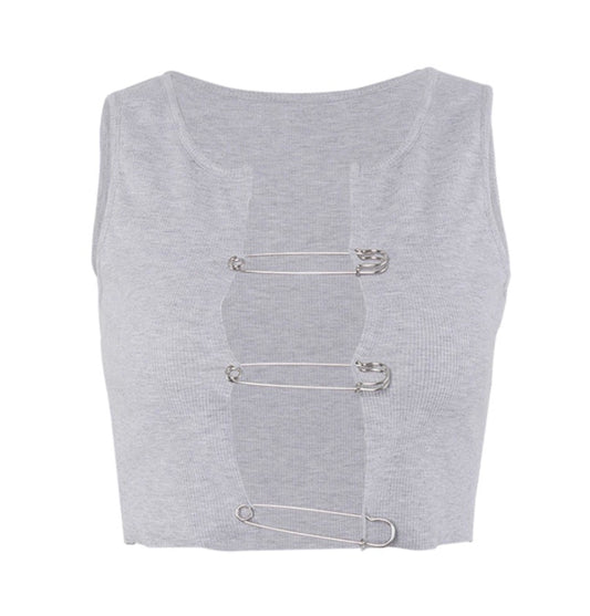 Lexi Crop Top - Grey