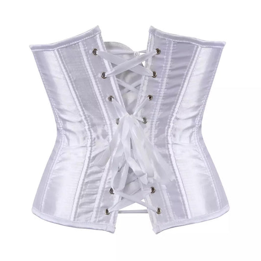 Satin Corset - White